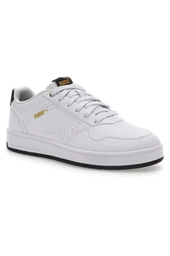 Puma Court klassische weiße Turnschuhe mit Schnürsenkeln