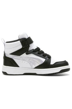 Puma – Rebound V6 Mid Space Belle AC+PS – Hohe Sneakers in Schwarz und Weiß