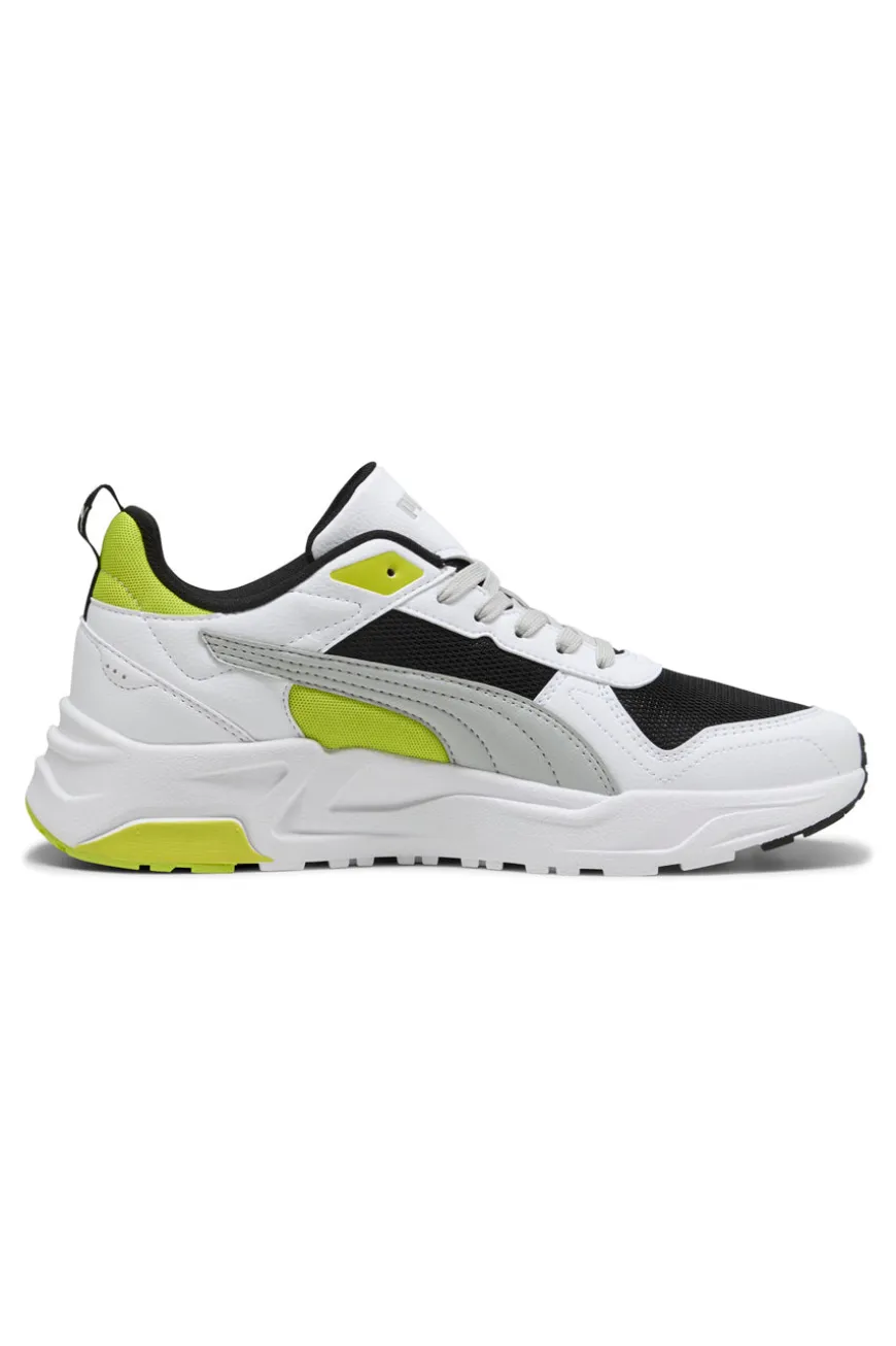 PUMA Trinity 2 LT Graue Sneakers mit Limettengrün-Details