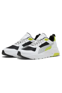 PUMA Trinity 2 LT Graue Sneakers mit Limettengrün-Details