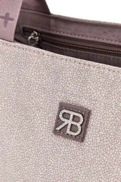 Rosa-beige Strandtasche mit Reißverschluss Renato Balestra 61030/MIAB3
