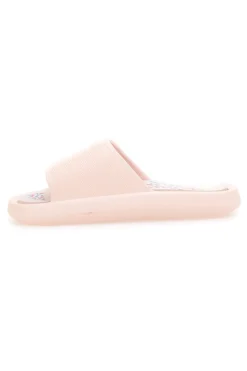 Rosa Gummi-Slipper mit breitem, verziertem Fußbett 2T2L 1055