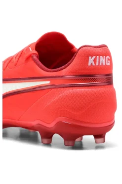 Rote Fußballschuhe für synthetischen und natürlichen Boden Puma King Match FG/AG