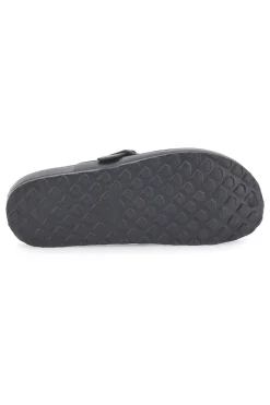 Sabot in gomma neri con cinturino regolabile 2T2L JLY09