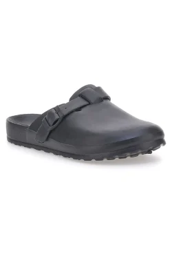 Sabot in gomma neri con cinturino regolabile 2T2L JLY09