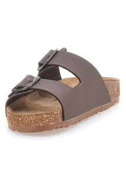 Sabot marroni con doppia fibbia e sottopiede anatomico Bio Up 201