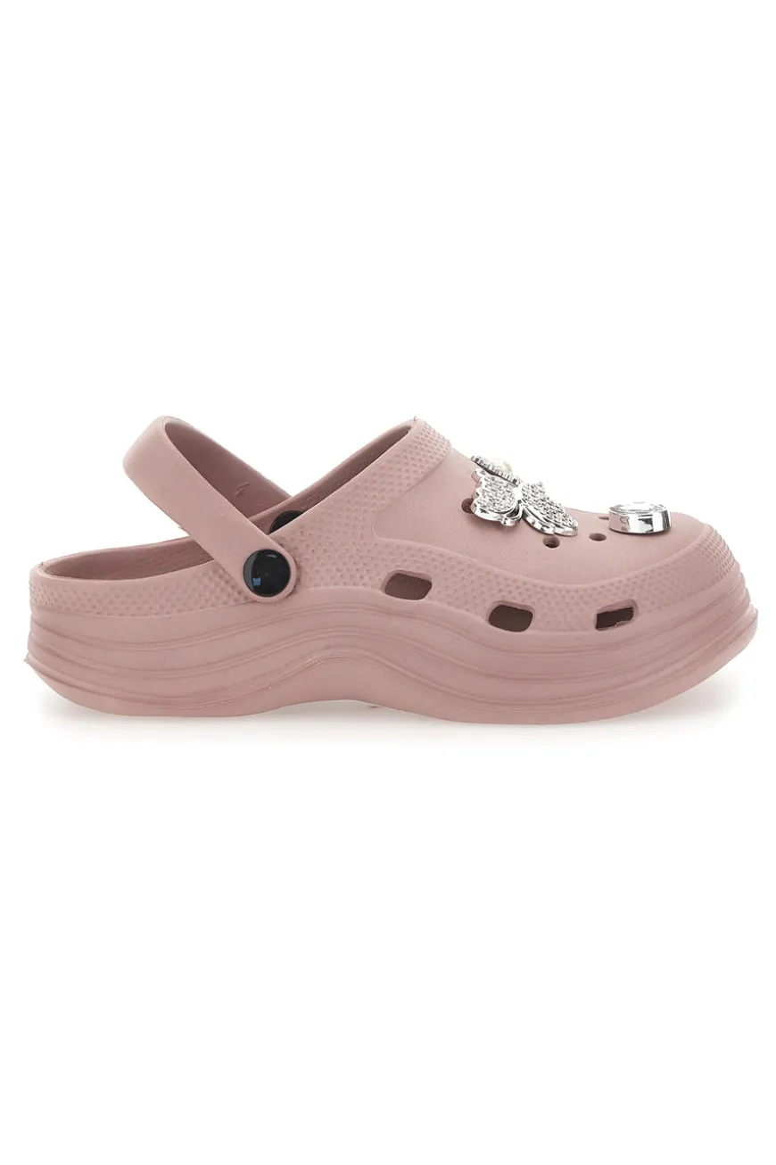 Sabot rosa con charms decorativi 2T2L 2035