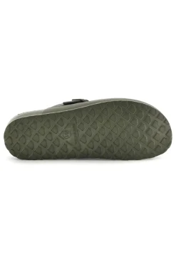 Sabot verde con fibbia 2t2l 2526