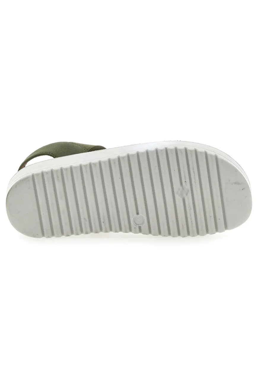 Sandalen mit elastischem Grün Eco Bio J526201