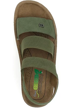 Sandalen mit elastischem Grün Eco Bio J526201