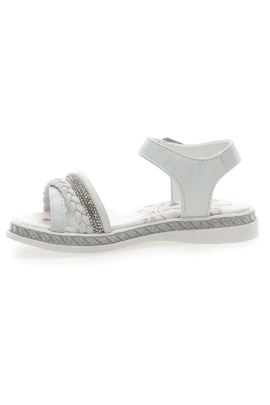 Sandalen mit weißen Strasssteinen Grazie Girl 14327