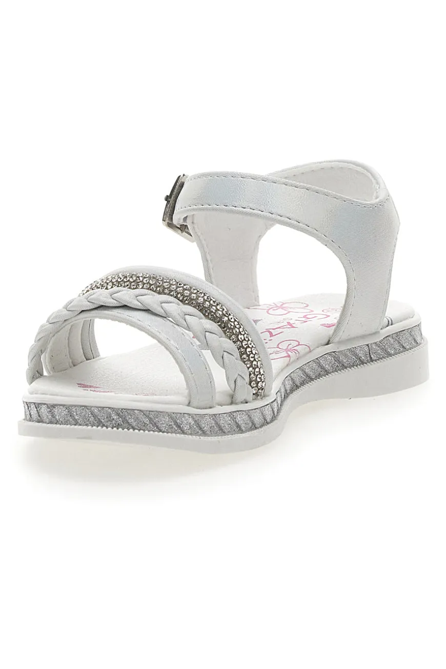 Sandalen mit weißen Strasssteinen Grazie Girl 14327