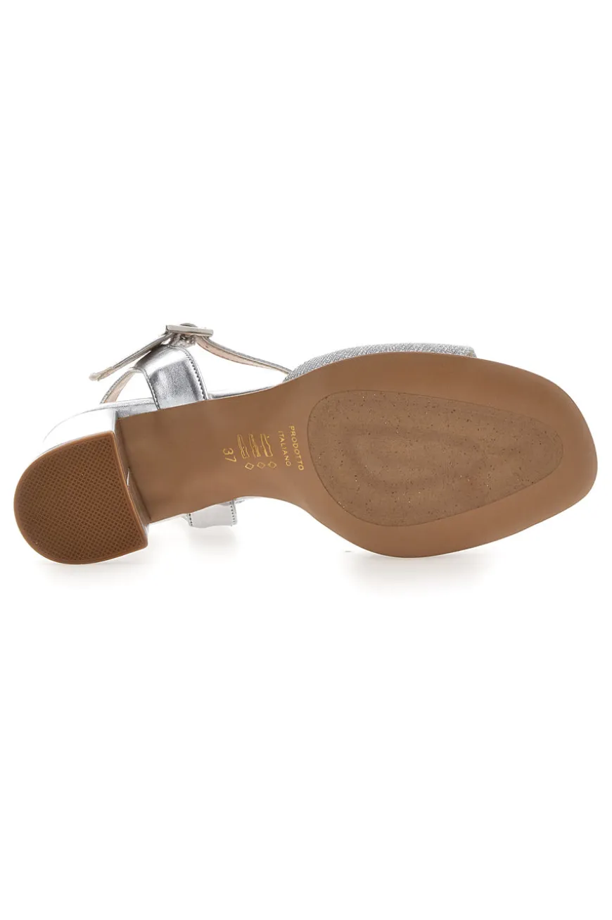 Sandali Argento con Tacco Medio PITTARELLO GLAM 5214