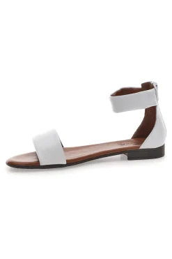 Sandali Bassi Bianchi con Cinturino alla Caviglia Pittarello Look 225495