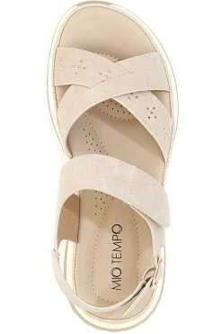 Sandali Beige Con Cinturino Slingback Mio Tempo Mina412