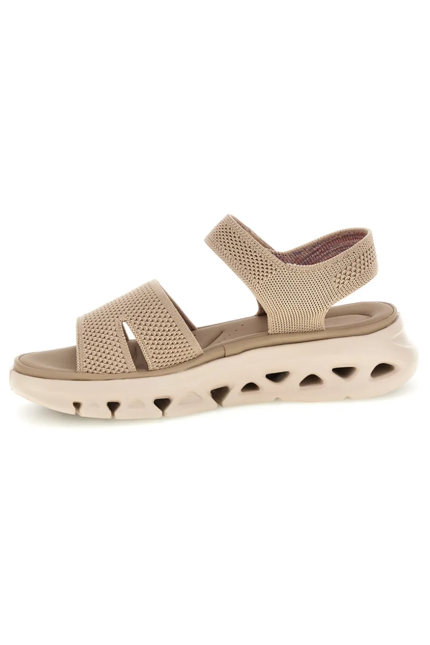 Sandali beige con fasce in mesh suola comfort Plocadi G80634