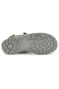 Sandali beige perla in vera pelle con strappi in velcro Fly dinamic FD54