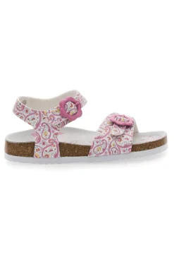 Sandali bianchì con fantasia rosa con fibbie regolabili Pitt Kids 14503