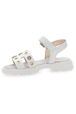Sandali bianchi con borchie oro e suola chunky Laura Biagiotti AG1728316313