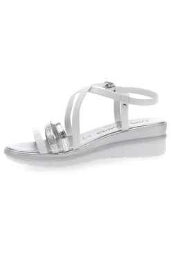 Sandali Bianchi con Dettagli Argento e Platform MIO TEMPO 2433
