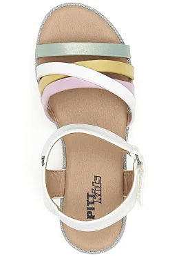 Sandali Bianchi Con Dettagli Colorati Pitt Kids 392423