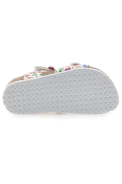 Sandali bianchi con fantasia cuori e fibbie PITT KIDS 14504