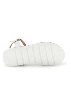 Sandali bianchi con fascia brillante Pitt kids 392637S