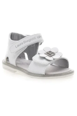 Sandali bianchi con fiocco decorativo e velcro LAURA BIAGIOTTI 96319492