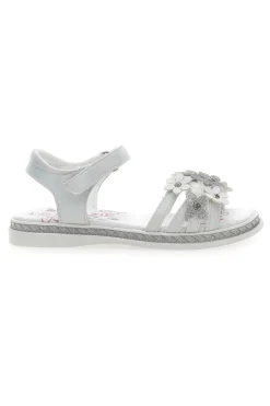 Sandali Bianchi con Fiori Grazie Girl 14339