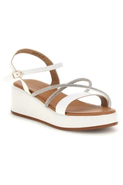 Sandali bianchi con platform Cafè cost 80882