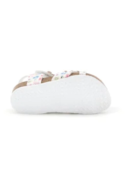 Sandali Bianchi con Stampa Floreale Pitt kids 14407