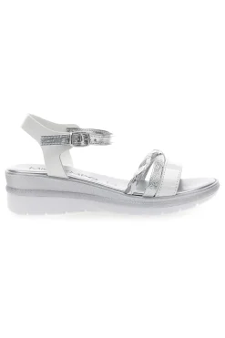 Sandali Bianchi e Argento con Platform Mio Tempo 2495