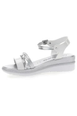 Sandali Bianchi e Argento con Platform Mio Tempo 2495