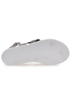 Sandali Bianchi e Argento Con Platform Plocadi 3004