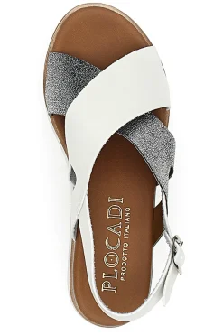 Sandali Bianchi e Argento Con Platform Plocadi 3004