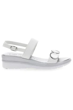 Sandali Bianchi e Argento con Platform Mio Tempo 2482