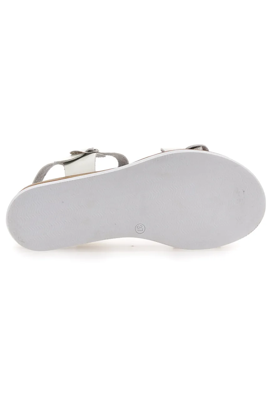 Sandali Bianchi e Platino Con Platform 4,5 cm Plocadi 3007