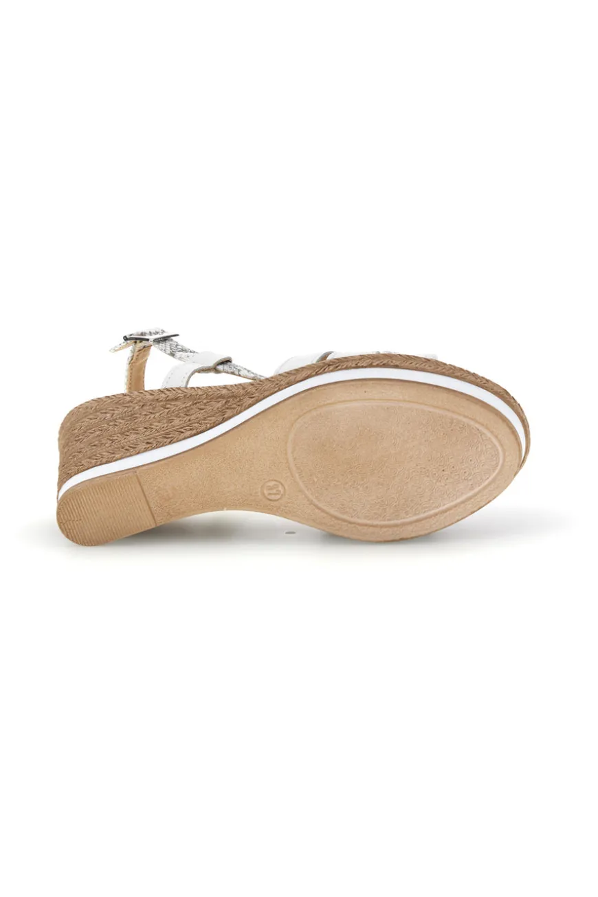 Sandali bianco Made in Italy con tomaia in pelle Pittarello look MK3226228