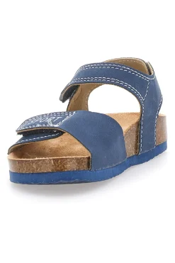 Sandali blu con chiusura a strappo e scritta SPORT Pitt Kids 14513