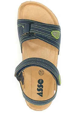 Sandali Blu con Chiusura in Velcro ASSO 64135
