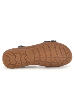 Sandali blu con fasce intrecciate e cinturino elasticizzato Quanna mel K358607