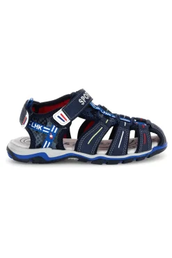 Sandali blu con punta chiusa e chiusura a strappo Pitt kids 15113