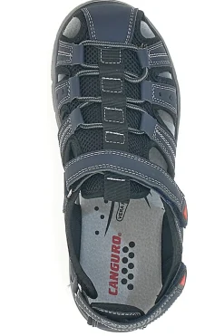 Sandali blu con punta chiusa e velcro CANGURO CA1013