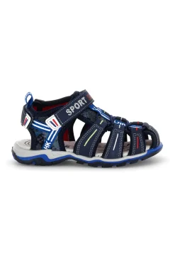 Sandali blu con punta chiusa e chiusura a strappo Pitt kids 15113