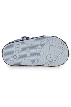 Sandali blu con stampa calcio Pitt kids PK2560A