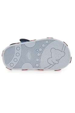 Sandali blu con stampa camion dei pompieri Pitt kids PK2635D