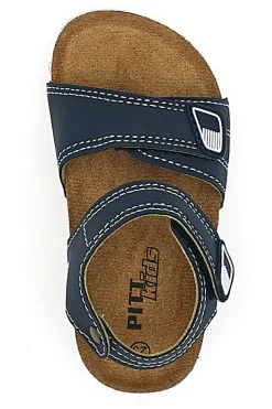 Sandali Blu e bainco con chiusura a strappo PITT KIDS 14128