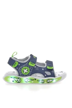 Sandali blu e verdi con strappi Pitt kids 11261