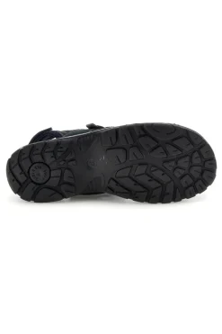 Sandali blu in vera pelle con strappi in velcro Fly dinamic FD54