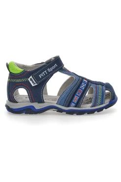Sandali con Velcro Blu Pitt Kids 14306
